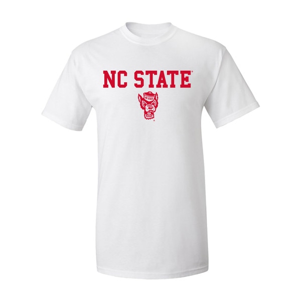 White Short Sleeve Tee - NC State /